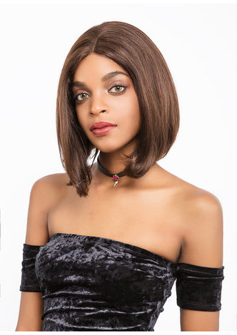 LENA | Remy Human Hair with Lace Frontal 12 Inch Straight Mid-lenght Wig