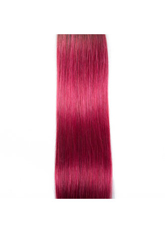 Cheveux HairYouGo Ombre pré-colorée Malaisienne Non-Remy cheveux raides bundles Vague # 1B Cheveux rouges Weave Extension de cheveux humains 12-24 pouces