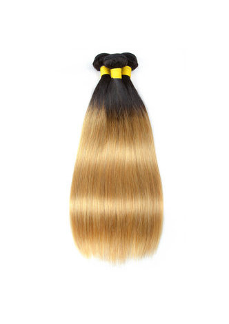 Cheveux HairYouGo Ombre pré-colorée brésilienne cheveux raides bundles vague T1B cheveux jaunes Weave Extension de cheveux humains 12-24 pouces