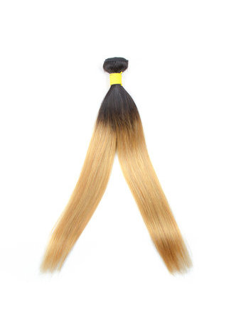 Cheveux HairYouGo Ombre pré-colorée brésilienne cheveux raides bundles vague T1B cheveux jaunes Weave Extension de cheveux humains 12-24 pouces