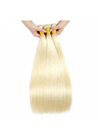 HairYouGo 7A Grade Indian Virgin Human Hair Pre-Colored 613 Blonde Weave Weft Straight 10~22 Inch 100g/pc 