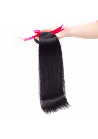 HairYouGo 7A Grade Indian Virgin Human Hair Straight 4*4 Closure with 3 straight hair bundles 1b