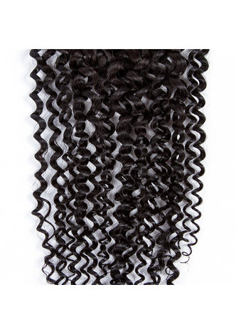 HairYouGo 7A Grade Péruvienne Vergin Cheveux Humains Crépus Bouclés 4 * 4 Fermeture avec 3 faisceaux de cheveux bouclés Kinky