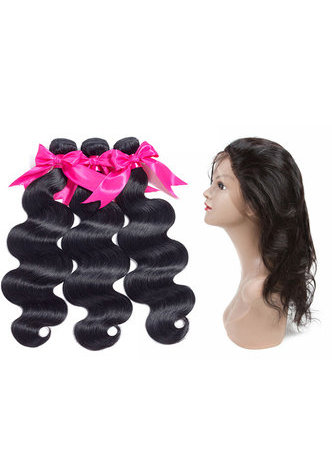 HairYouGo 7A Grade Peruvian Virgin Human Hair Body Wave 13*4 Closure with 3 Body Wave hair <em>bundles</em>