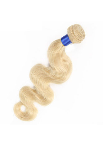HairYouGo 8A Grade Brazilian Virgin Remy Human <em>Hair</em> Pre-Colored 613 Blonde Weave Weft Body Wave
