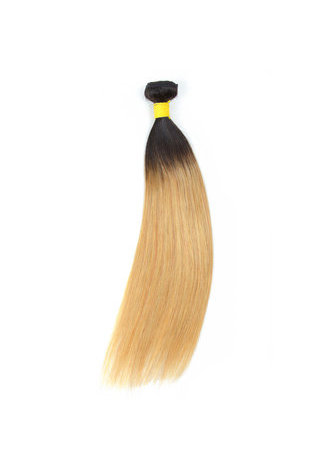 HairYouGo Cheveux Ombre Pré-Coloré Peruvian Non-Remy cheveux raides faisceaux Wave T1B Cheveux Jaunes Weave Extension de Cheveux Humains 12-24 Pouces