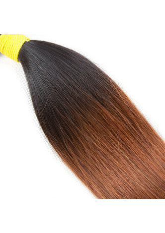 HairYouGo Hair Pre-Colored Ombre Indian Straight hair bundles Wave T1B/30 Hair Weave Human Hair Extension 12-24 Inch