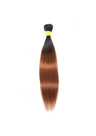 HairYouGo Hair Pre-Colored Ombre Peruvian Non-Remy Straight hair bundles <em>Wave</em> T1B/30 Hair Weave