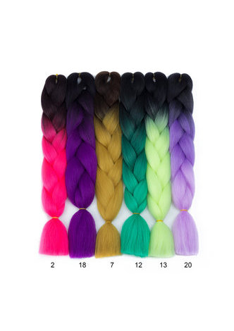 HairYouGo Ombre High Temperature Fiber Braiding <em>Synthetic</em> <em>Crochet</em> Jumbo Braids 24&quot; 100g