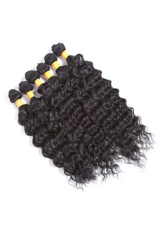 HairYouGo 1B# Synthetic Rose Wave Hair Extensions 6pcs/Pack Kanekalon Fiber Wavy <em>Weave</em> for Black