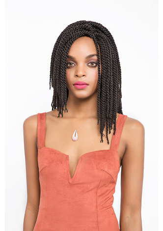 HairYouGo 4D Braid <em>Synthetic</em> <em>Hair</em> Extensions 1B# Kanekalon Low Temperature Fiber Curly Crochet