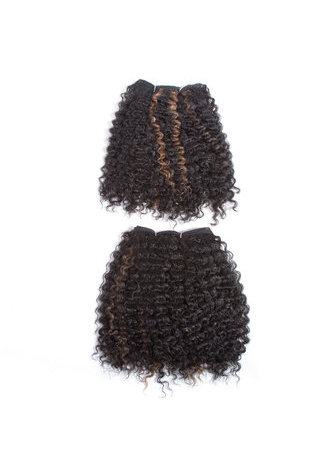 HairYouGo 8inch <em>Synthetic</em> Short Curly <em>Hair</em> 2pcs/lot HM1B/27 Ombre <em>Hair</em> Bundles Deals 100g Kanekalon