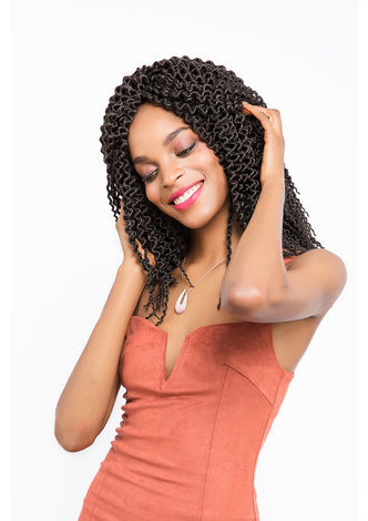 HairYouGo HAVANA TWIST Braid <em>Synthetic</em> <em>Hair</em> Extensions 1B# Kanekalon Low Temperature Fiber Crochet