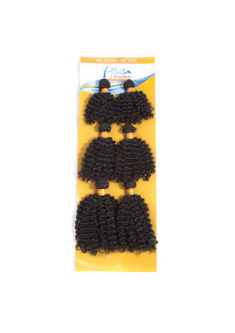 HairYouGo Jazz Wave Synthétique Ondulés Cheveux Trame 6 pcs / lot 200g Double Trame de Tissage pour les Femmes Noires 1B Couleur 5.5 pouces 7 pouces 9 pouces