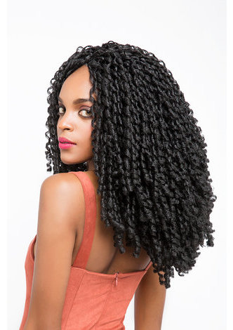 HairYouGo Soft Dread Lock Hair 1B# 15roots/pack 12 inch Kanekalon Low Temperature 75g Synthetic Curly Crochet Braids Hair