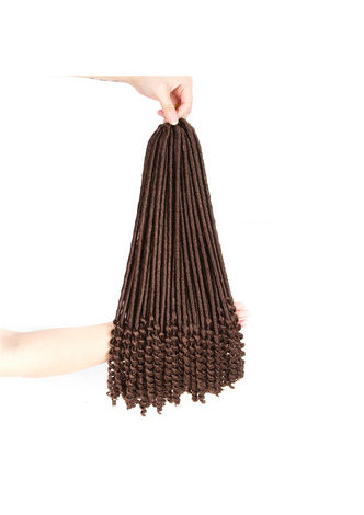 HairYouGo <em>Synthetic</em> Crochet Braids <em>Hair</em> 18inch Faux Locs Curly Ends Crochet <em>Hair</em> 30# 120g/pc