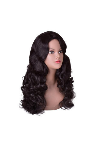 HairYouGo 28 pouces # 2 Haute Température Fiber Wavy Cheveux Longs Perruque Parti Perruque sur Vente Halloween Résistant À La Chaleur perruques