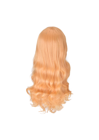 HairYouGo 28nch Halloween Perruque Synthétique Cheveux Longs Ondulés Cosplay Perruques Rose Blonde Femmes Parti Perruque 1021A