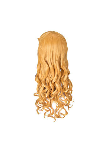 HairYouGo 80cm Long Romance Curly Synthetic One Piece Orange Yellow Cosplay Wig 100% High Temperature Fiber Party Wig