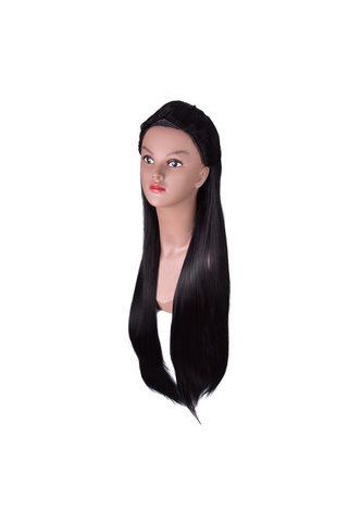 HairYouGo 85cm/34  Long Straight Synthetic Hair Cosplay Wigs for Halloween Party 100% High Temperature Fiber Wig 1B#