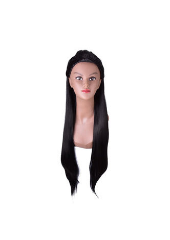 HairYouGo 85cm/34&quot; Black Men&prime;s Long Straight Synthetic <em>Hair</em> Cosplay Wigs