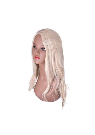 HairYouGo Blond Synthétique Droite Femmes Cosplay Perruque de Cheveux Résistance à la Chaleur Halloween Party Perruques Couleur Pure Longue Femmes Perruques 66 cm