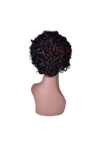 HairYouGo Short Curly Wigs for Black White Women Heat Resistant Synthetic Hair Wigs 10inch SW0115