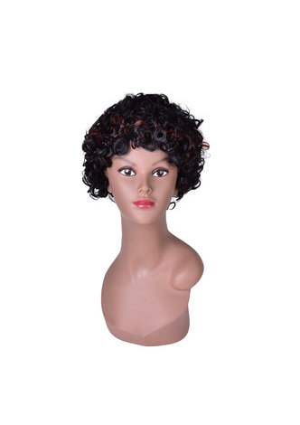 HairYouGo Short Curly Wigs for Black White Women Heat Resistant Synthetic <em>Hair</em> Wigs 10inch SW0115