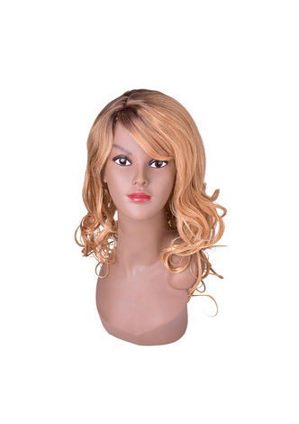 HairYouGo Synthetic Cosplay Wigs 48cm Brown <em>Color</em> Long Wavy Wig High <em>Temperature</em> <em>Fiber</em> Hair Wigs