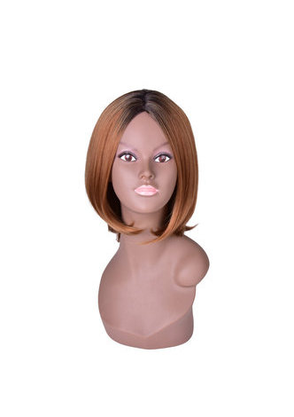 HairYouGo  Medium Length Dark Roots Bobo Style Synthetic <em>Wigs</em> for African American Women High