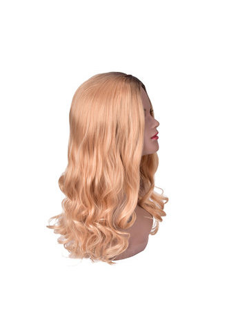 HairYouGo Long Wavy 25.6 Orange Brun Couleur Pure Perruques Synthétiques Résistant À La Chaleur Cheveux Cosplay Partie Perruque Pelucas