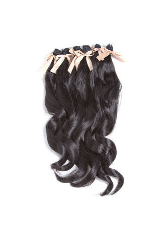 HairYouGo <em>Long</em> Wavy Synthetic Hair Extensions For Black Women 6pcs One Pack Kanekalon Fiber Weave