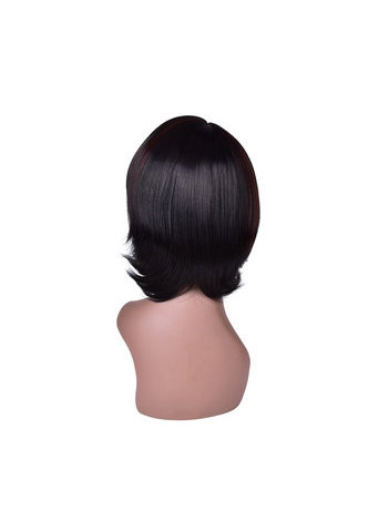 HairYouGo Moyen Longueur Noir Perruques Synthétiques pour les Femmes Afro-Américaines Haute Température Fibre Bob Style 11 pouces