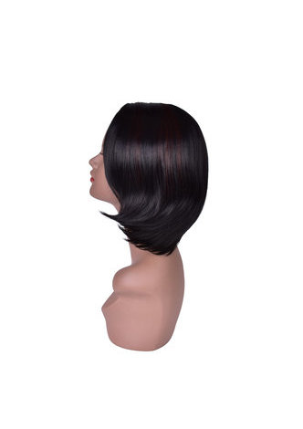 HairYouGo Moyen Longueur Noir Perruques Synthétiques pour les Femmes Afro-Américaines Haute Température Fibre Bob Style 11 pouces