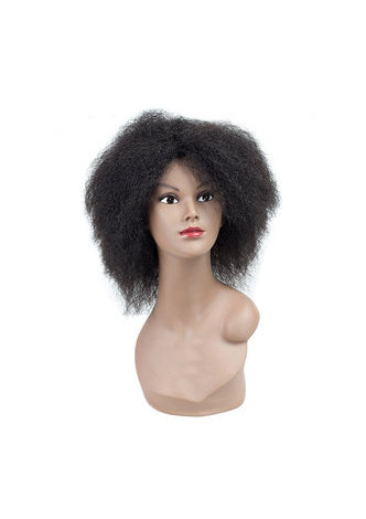 HairYouGo Coco <em>Synthetic</em> Wig 6inch Kinky Straight 1B Kanekalon Fiber Wigs For Black Women 81g