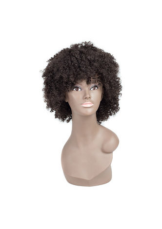 HairYouGo Curly Synthetic <em>Wig</em> 4# 5Inch <em>Kanekalon</em> Short <em>Wigs</em> For Black Women 1PC