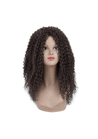 HairYouGo Curly Wigs Synthetic <em>Hair</em> 14inch Medium Long 4# Heat Resistant Fibre 1Pc Kanekalon Wigs